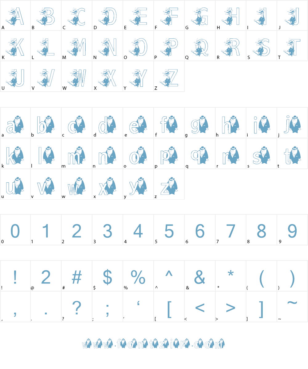 KG GANGSTER Font Character